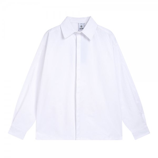 Simple Solid Color Shirt INS American Street Loose